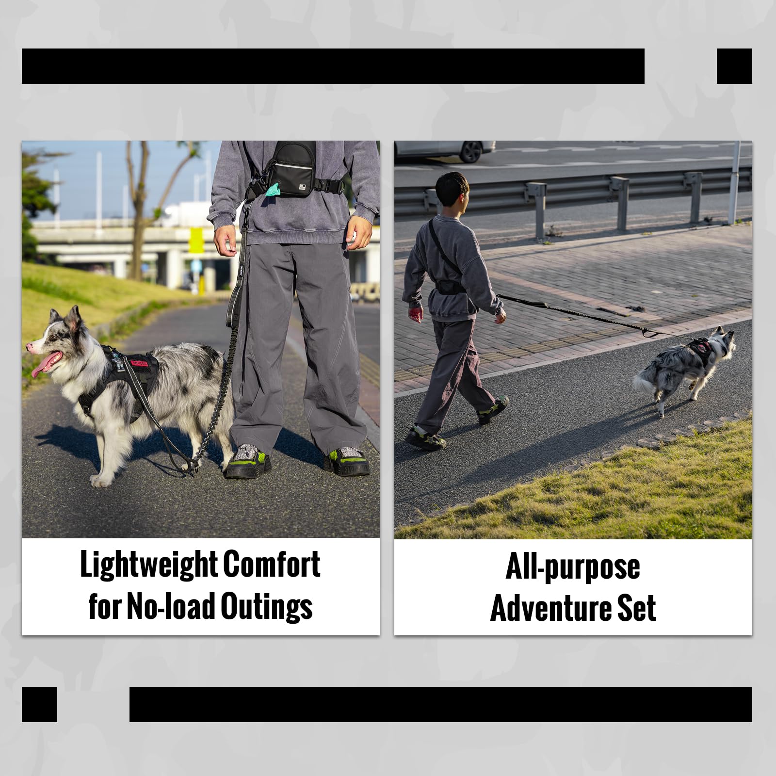 ONETIGRIS four D ring system offers versatile leash routing options.
