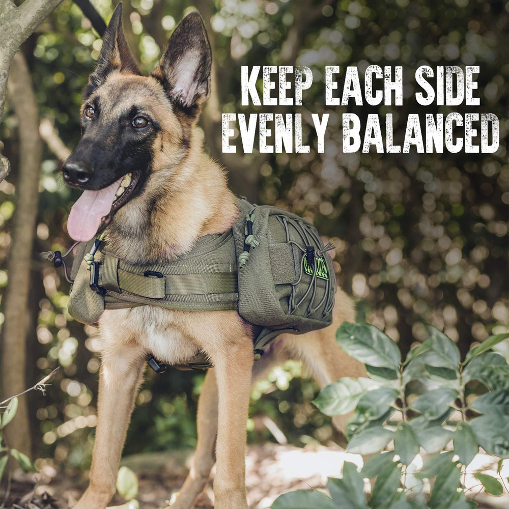 ONETIGRIS Mammoth dog pack breathable 1000D nylon with mesh lining.