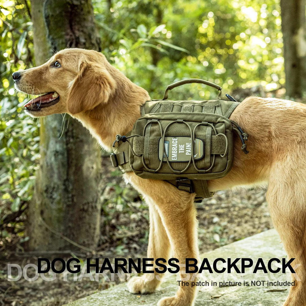 ONETIGRIS Mammoth pack reinforced grab handle for quick leash access.
