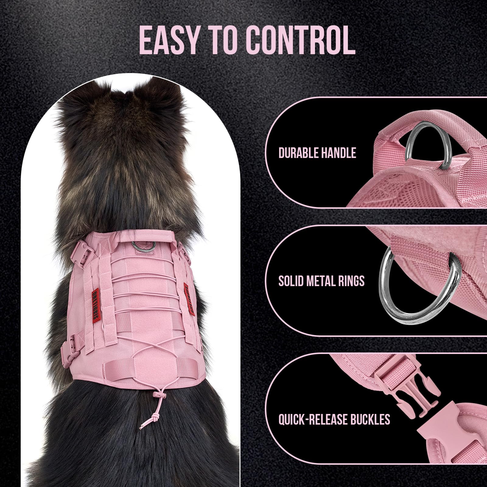 OneTigris harness featuring MOLLE panels for modular pouches.