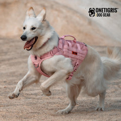 OneTigris no pull pink harness with front chest strap