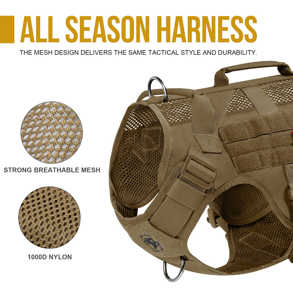 OneTigris No Pull Harness showing front and back D-rings for leash setups