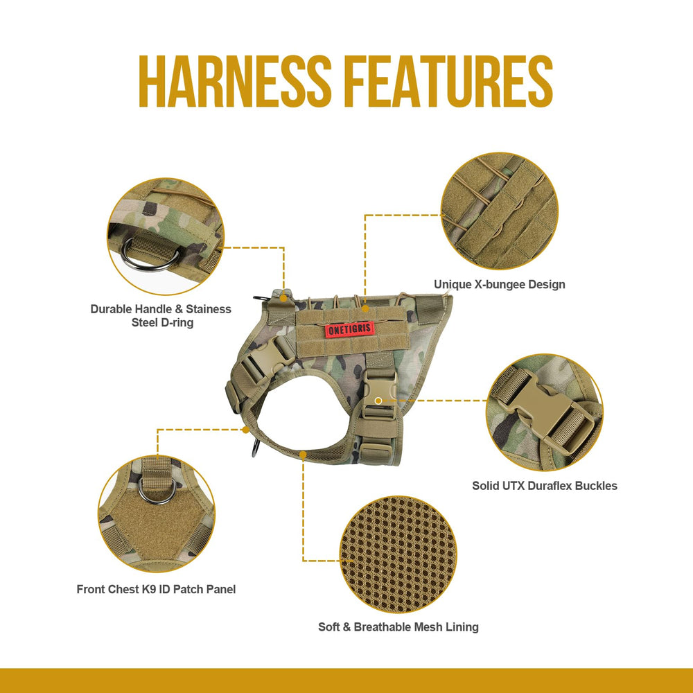 OneTigris no-pull harness with padding for comfortable daily walks.