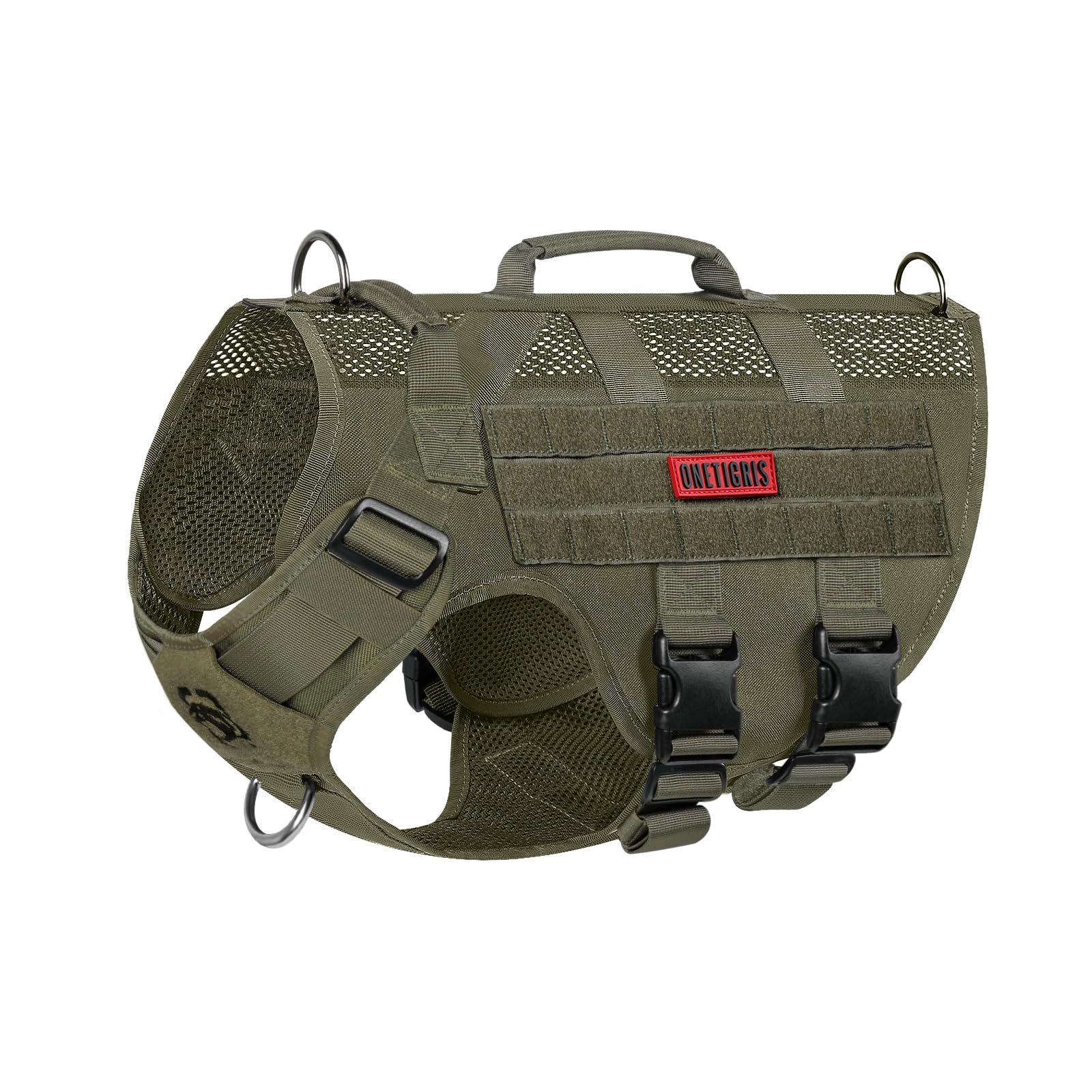 ONETIGRIS No Pull Harness front view showing secure fit and breathable mesh for comfort.