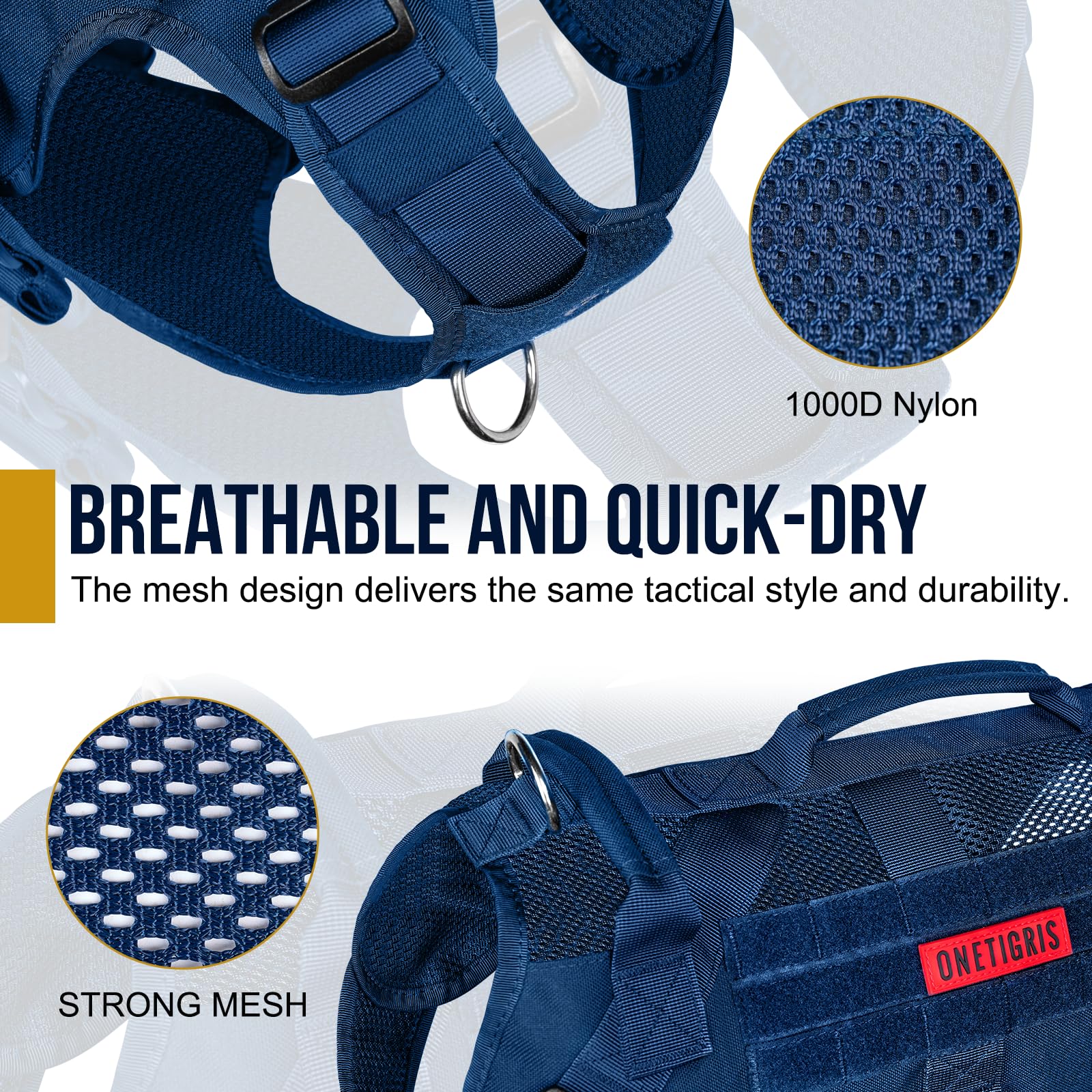 OneTigris padded grab handles provide quick control in crowded areas.