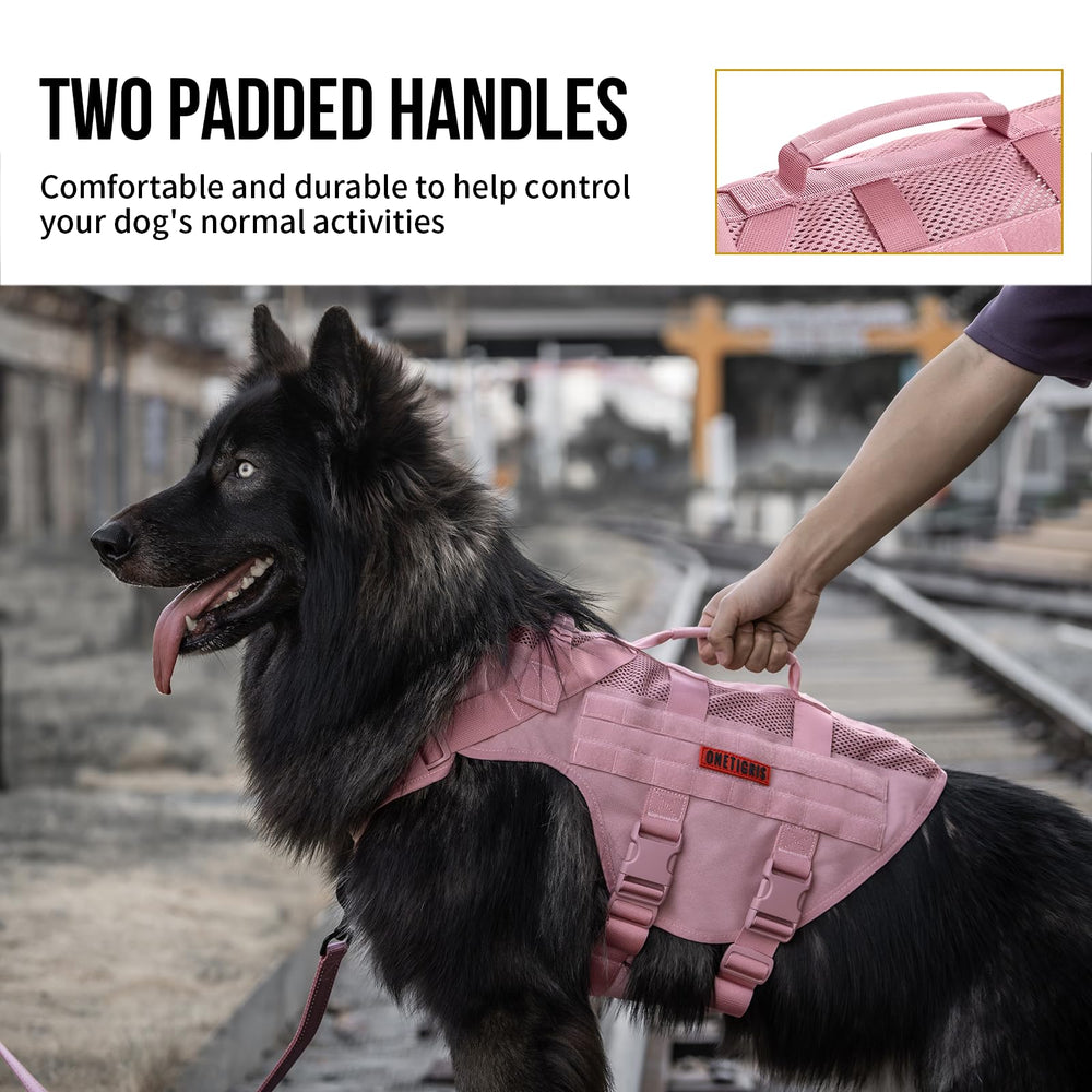 OneTigris pink harness with grab handles for easy transfers