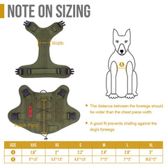 OneTigris tactical dog harness front leash D-ring for secure front attachment on walks.