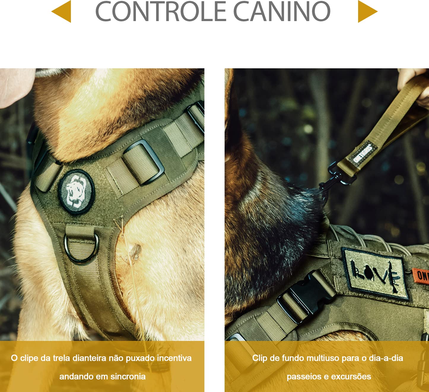 OneTigris front V-ring leash attachment for reliable leash setup.