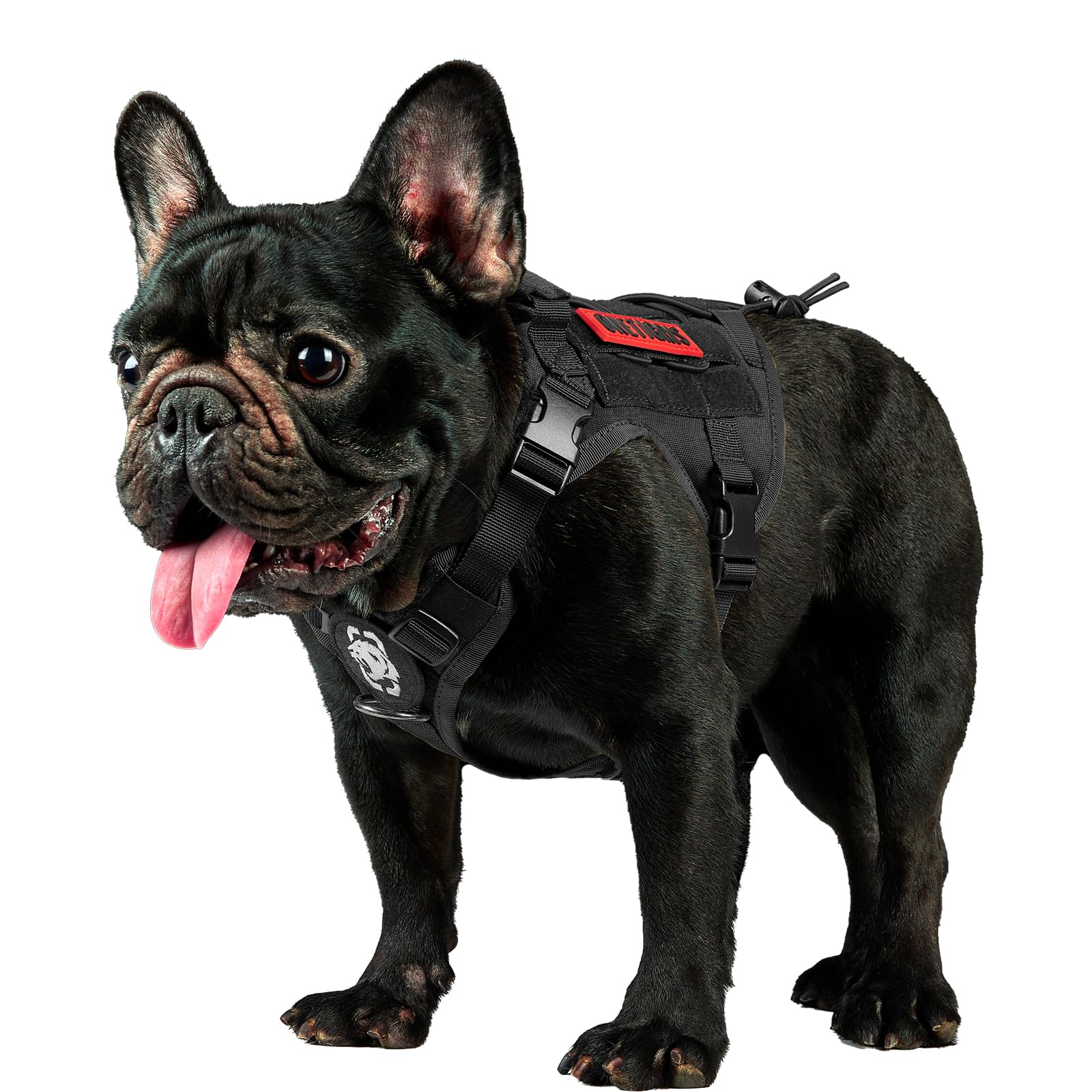OneTigris Tactical Dog Harness with Handle front view showing control during walks
