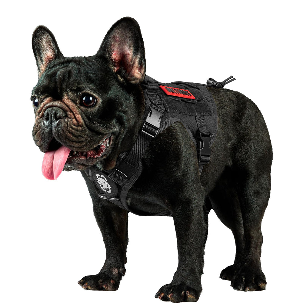 OneTigris Tactical Dog Harness with Handle front view showing control during walks