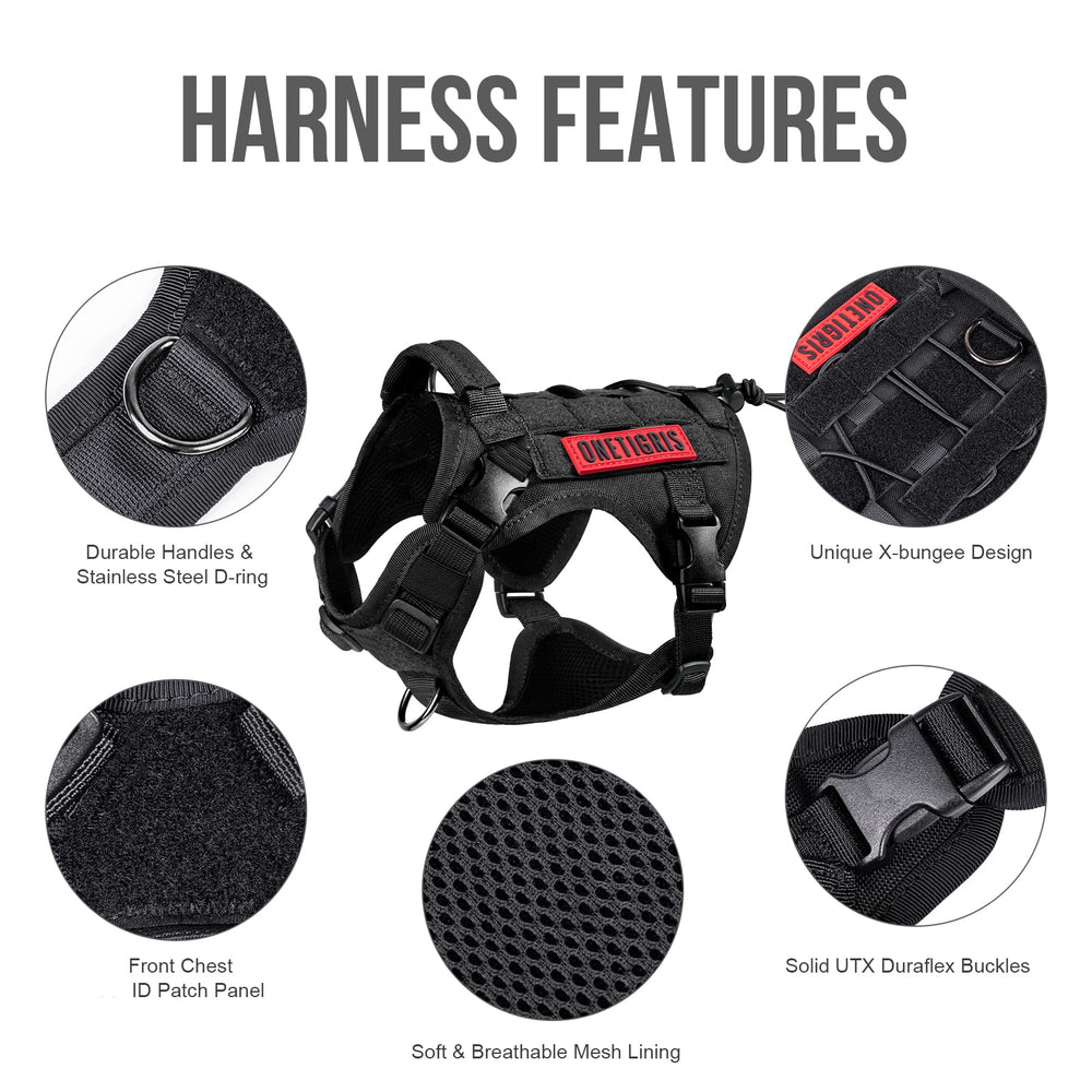 OneTigris harness MOLLE system on the side for gear attachments