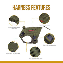 OneTigris padded nylon harness delivers soft comfort on long adventures.