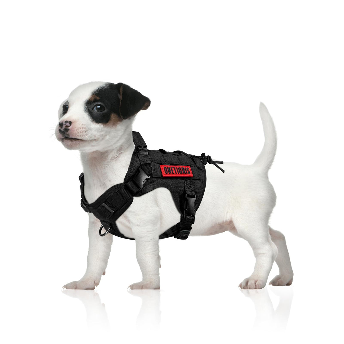 OneTigris tactical dog harness with top handle for secure traffic control.