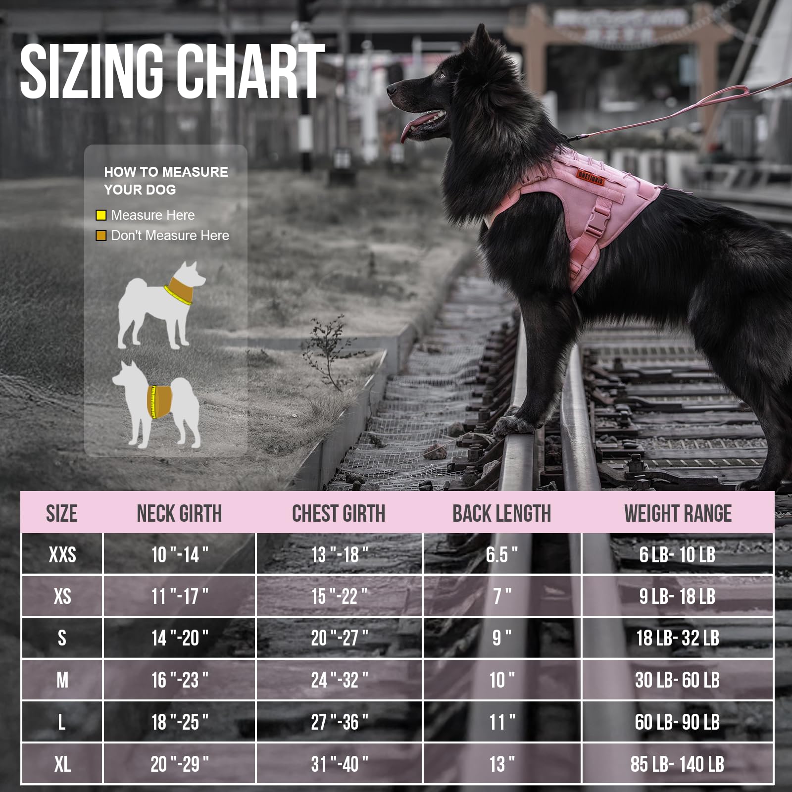 ONETIGRIS dog harness side view highlights adjustable, comfortable fit.