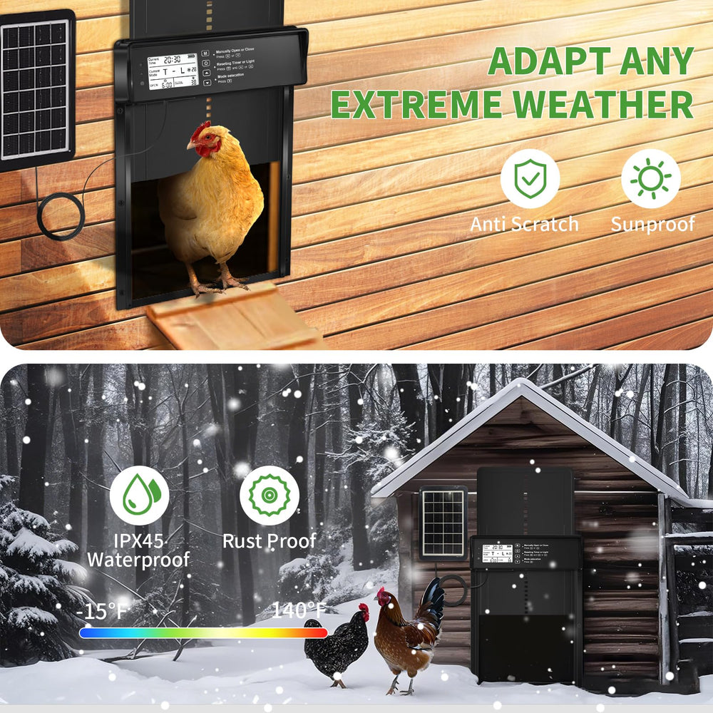 ONKO anti-pinch infrared sensor protects poultry from entrapment.
