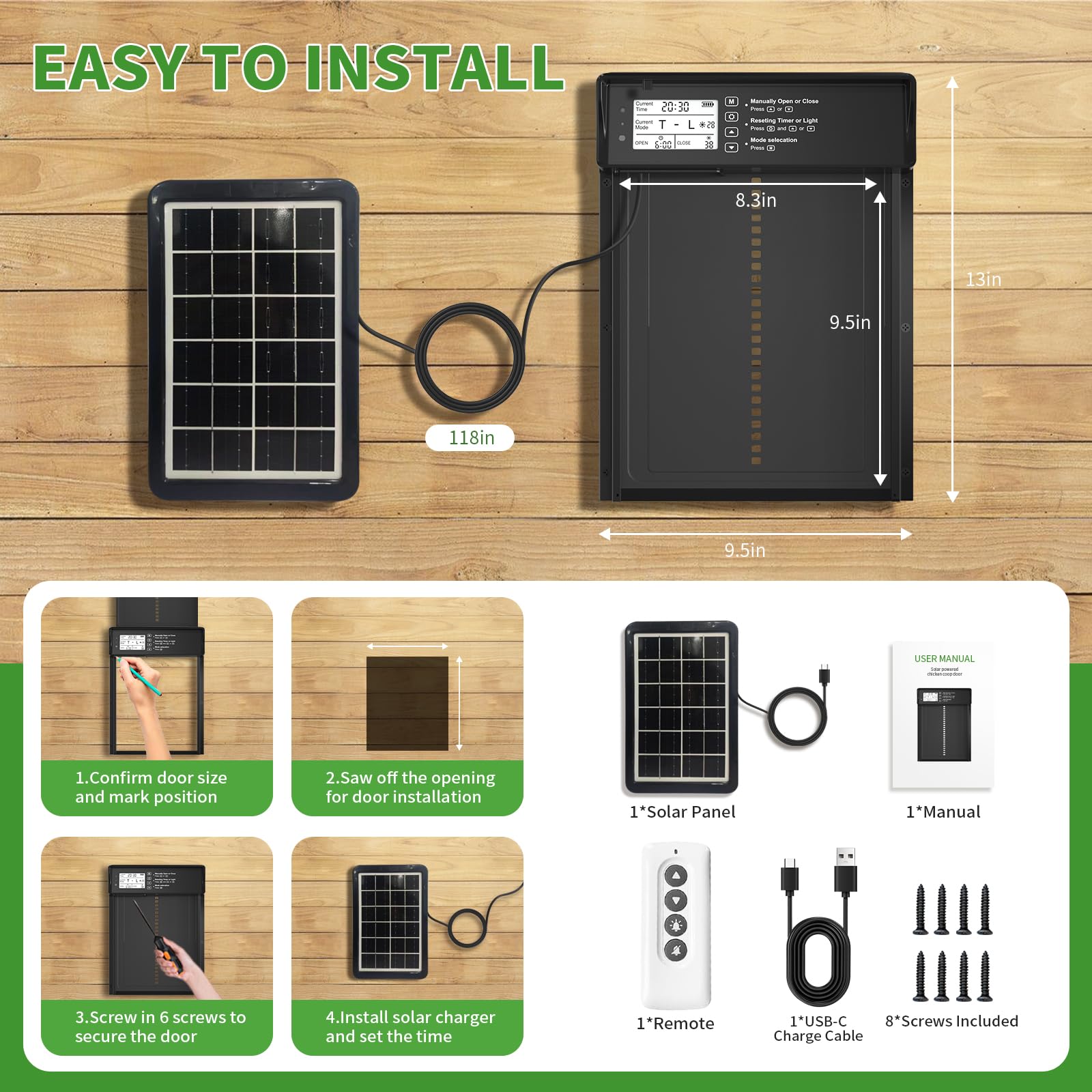 ONKO 2000mAh battery powers USB-C charging and solar mode.