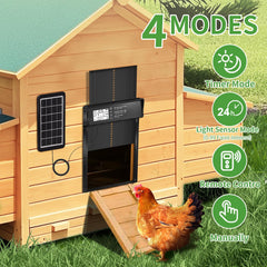 ONKO timer mode setup on the coop door for scheduled openings.