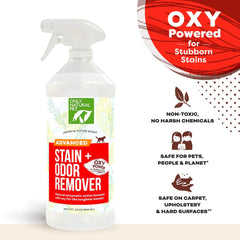 Only Natural Pet Advanced Dog Stain Odor Remover oxy-action boosts stain removal.