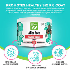 Only Natural Pet AllerFree dog paw comfort indicates itch relief and skin balance.