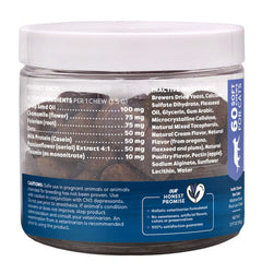 Ingredients panel highlights chamomile and valerian in the calming blend