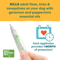 Plant-based actives like geraniol with peppermint and thyme for natural protection.