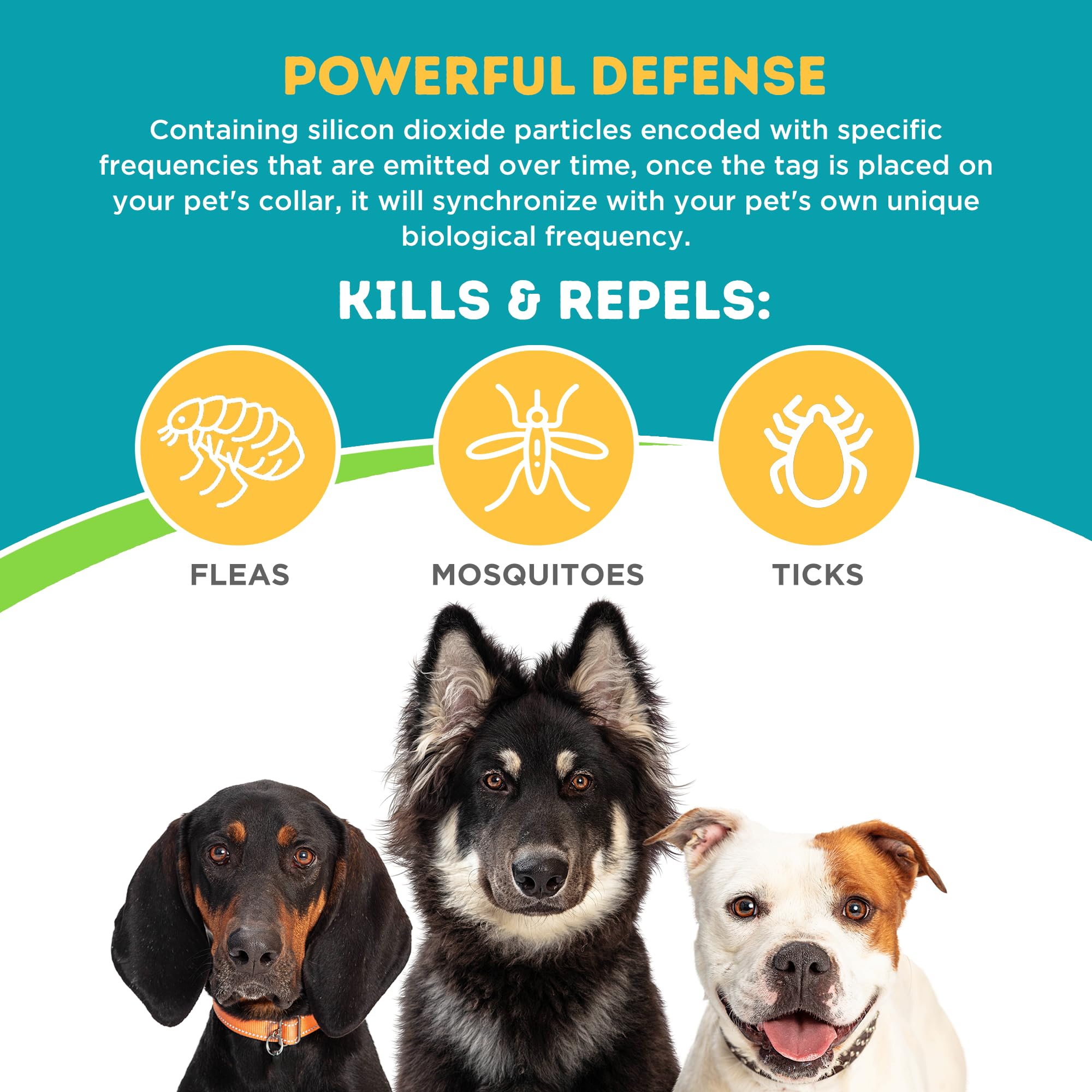 Only Natural Pet EasyDefense Tag waterproof durability supports play and outdoor adventures