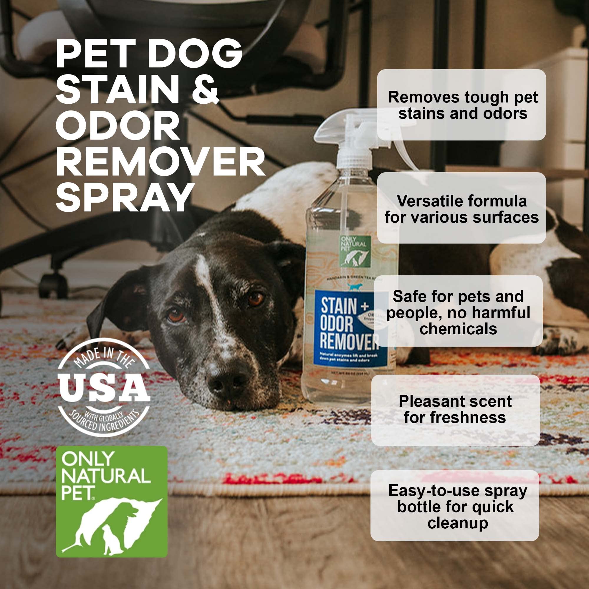 Only Natural Pet enzyme floor and fabric cleaning in action.