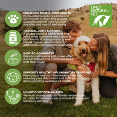 Only Natural Pet Green-Lipped Mussels and Turmeric ingredients close-up for joint support.
