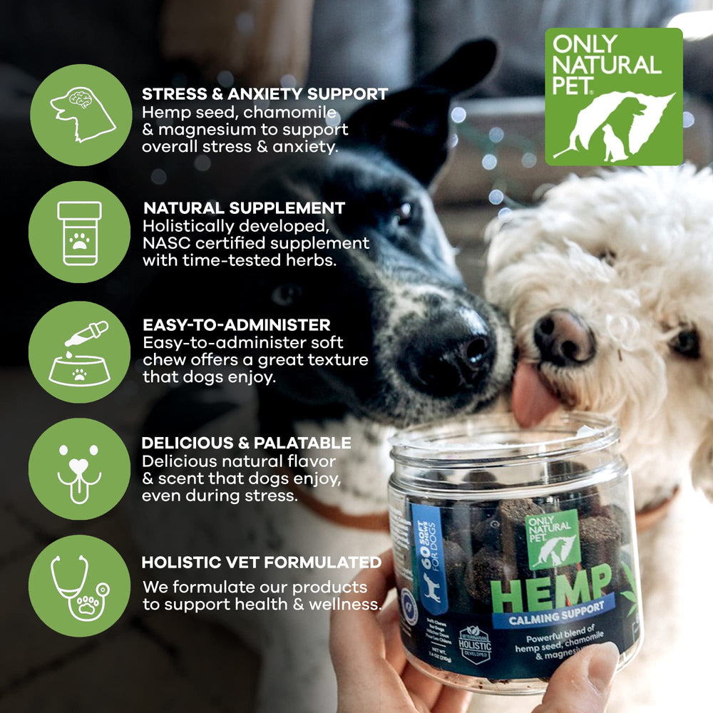 Only Natural Pet natural ingredients spotlight for calmer pups.