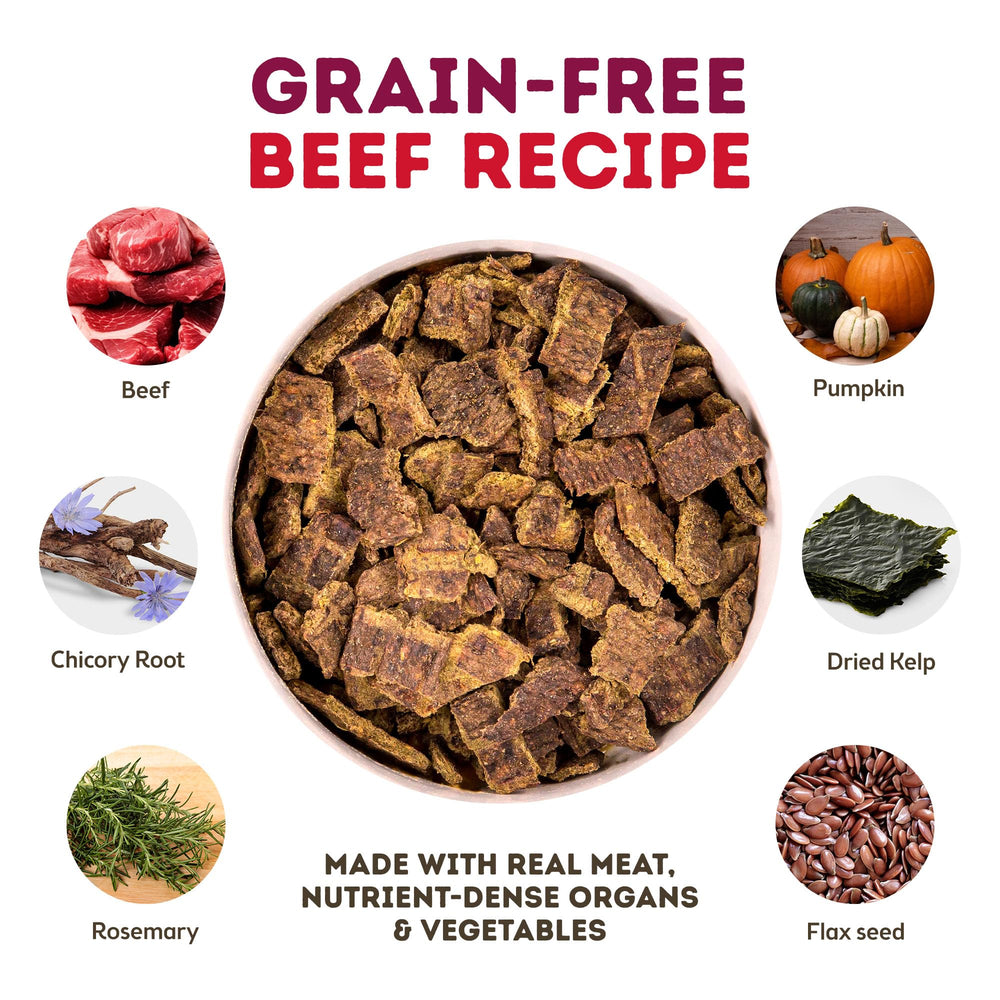 Only Natural Pet MaxMeat air-dried slices close-up highlighting premium protein.