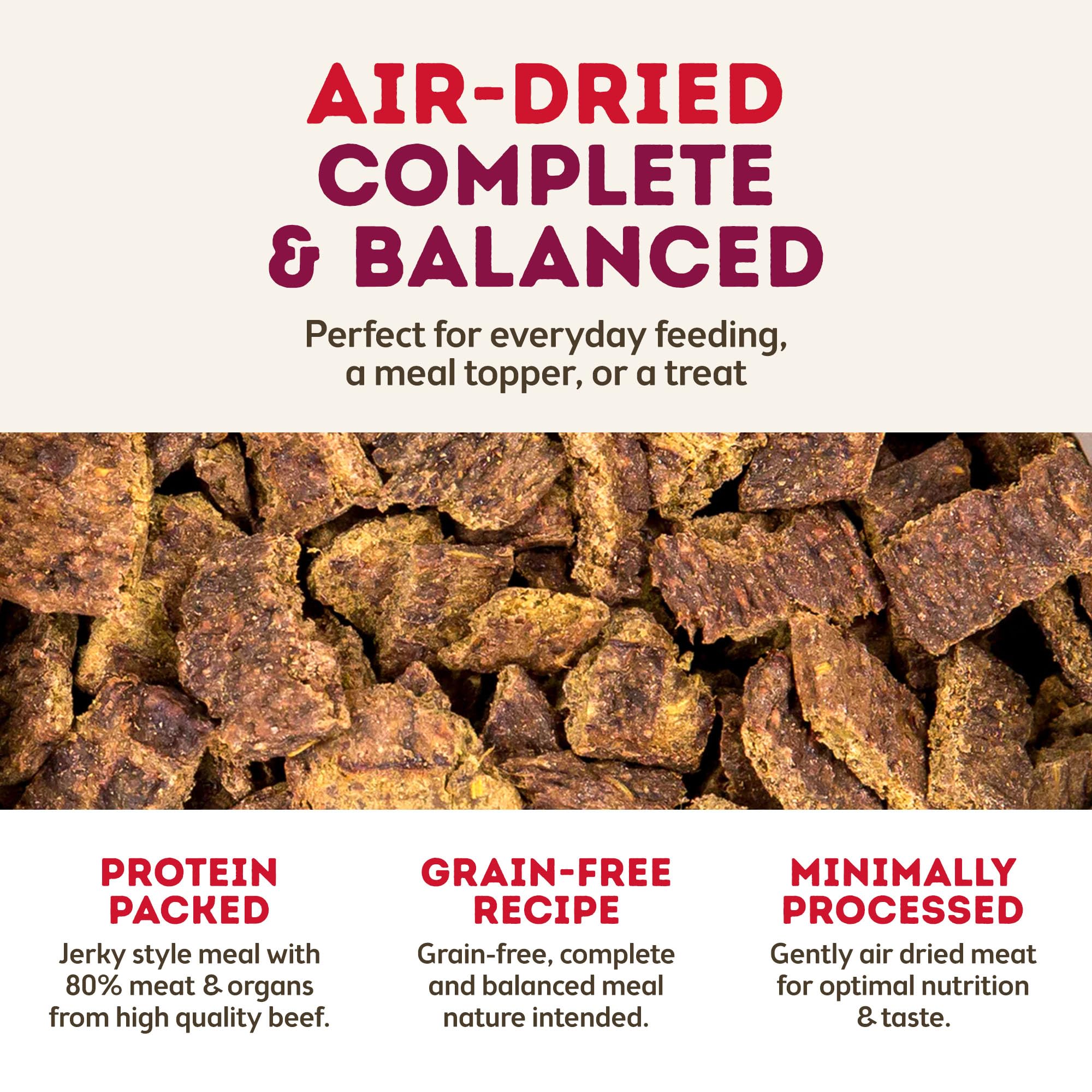 MaxMeat packaging front highlights holistic, grain-free formula.