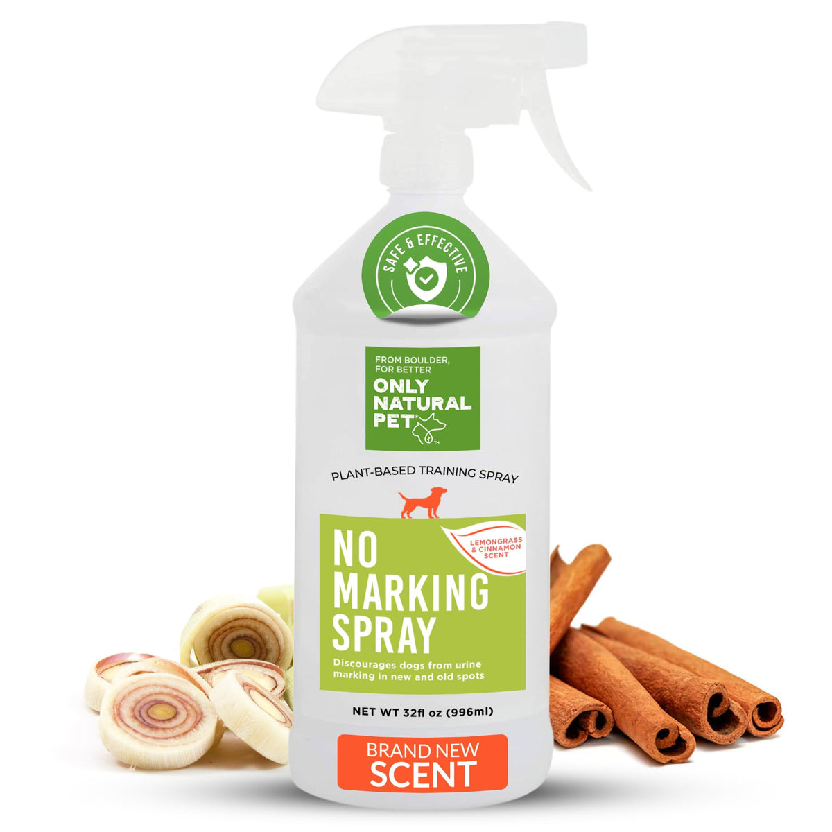 Only Natural Pet No Marking Deterrent Spray bottle pour reduces indoor accidents.