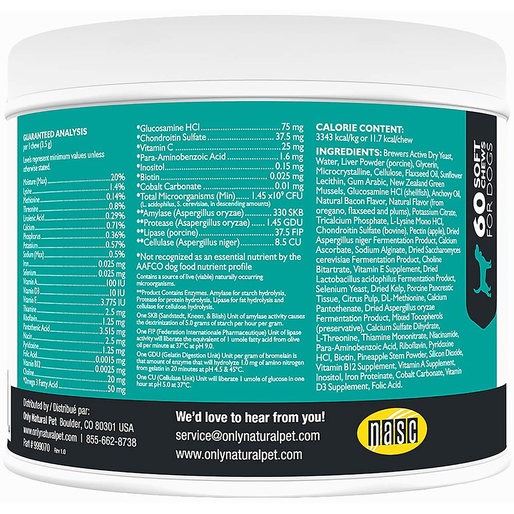 Only Natural Pet Ultimate Daily Vitamins foil pack—convenient packaging for daily use.
