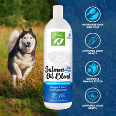 Only Natural Pet Wild Alaskan Salmon Oil liquid appearance shows a smooth, omega-rich texture.