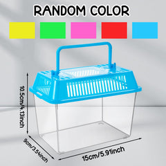ONLYFU transparent reptile terrarium lid ventilation for easy viewing.