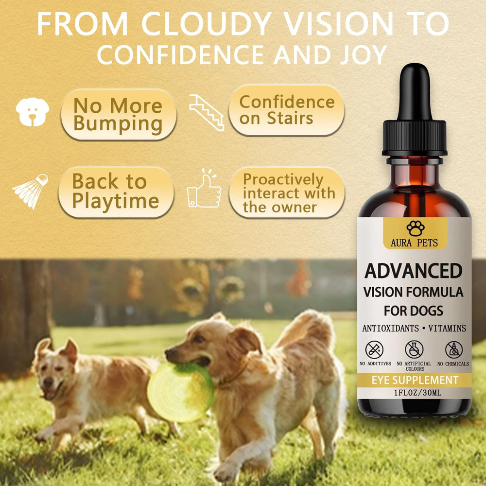 Onswildc Aura Pets Vision liquid drops readily mix into meals for sustained eye comfort