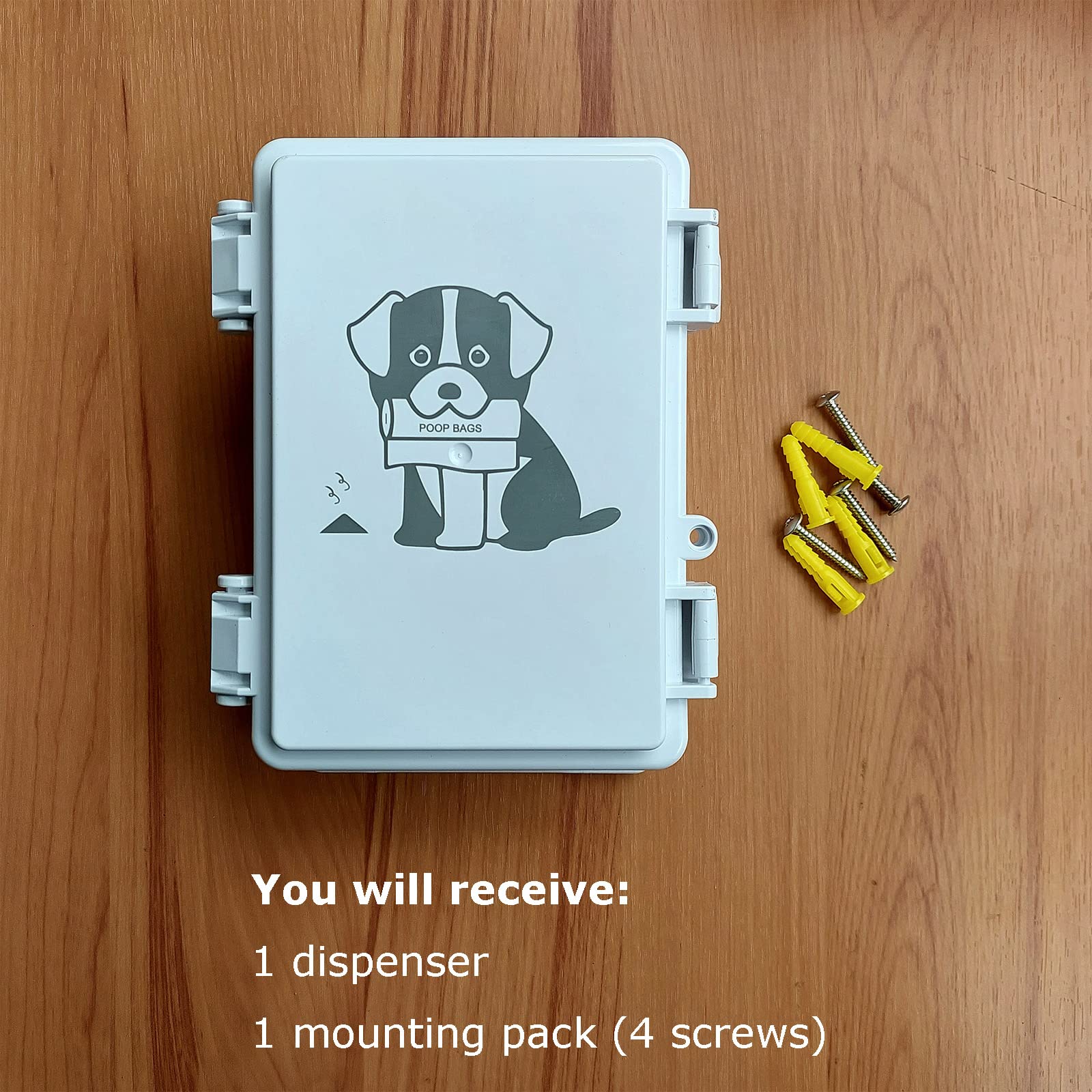 Onybte included dog cleanup sign enhances visibility during yard cleaning.
