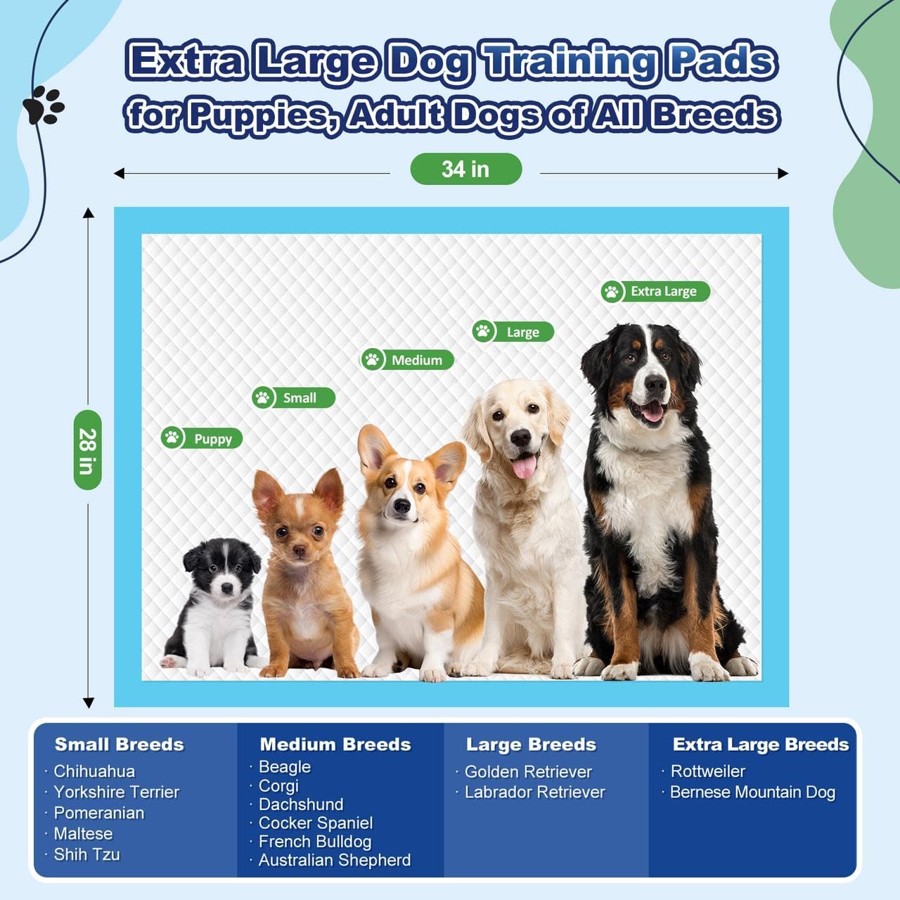 Oomicat Puppy Pads XL absorbent core locks moisture and forms a gel.