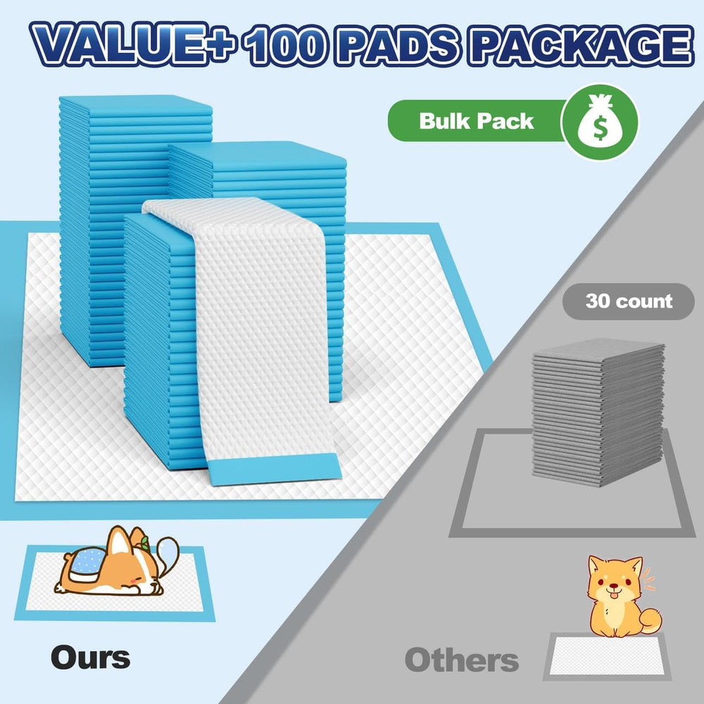 Oomicat Puppy Pads XL leak-proof design highlighting six-layer protection.