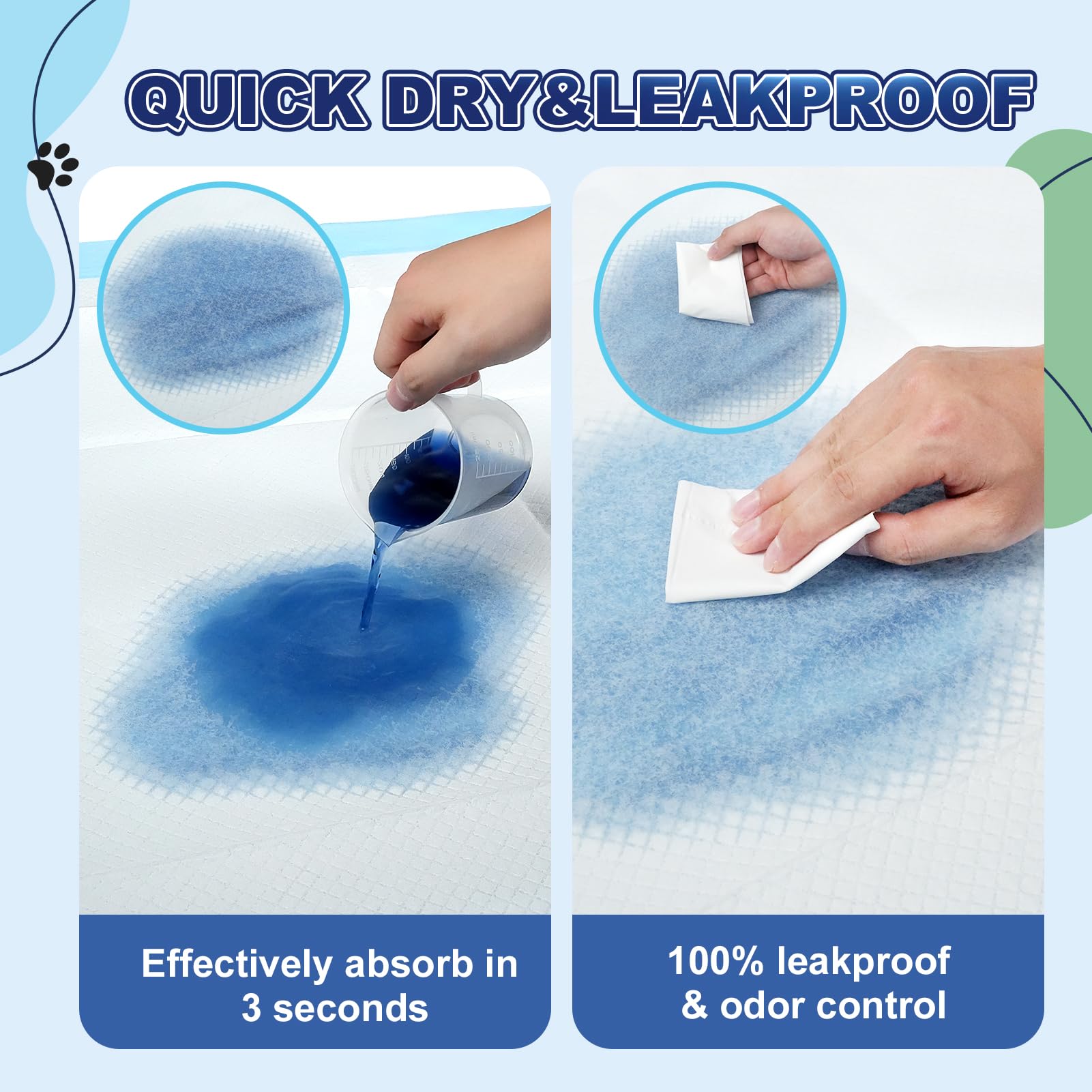 Oomicat XL pads in training setup for easy cleanup.