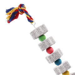OOOCT chicken teething stone with bell detail for interactive coop play
