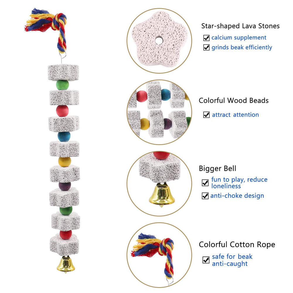 OOOCT coop decor with colorful beads attracts birds to play