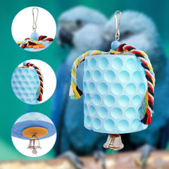 Oooct hanging toy with colored cotton rope and metal hook for easy setup