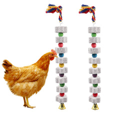 OOOCT star-shaped chicken chewing toy with mineral stones for engaging beak grinding