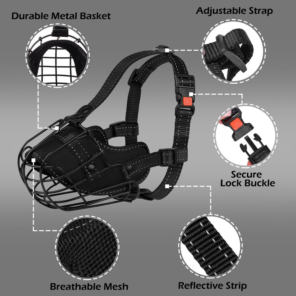 OOPSDOGGY Durable basket muzzle for Amstaff and Staffordshire breeds.