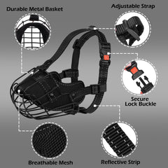OOPSDOGGY Durable basket muzzle for Amstaff and Staffordshire breeds.