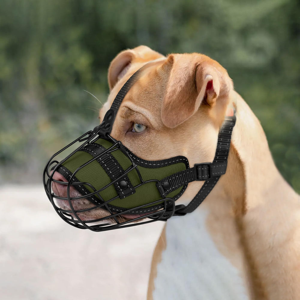 OOPSDOGGY Pitbull muzzle secure fit prevents biting and chewing