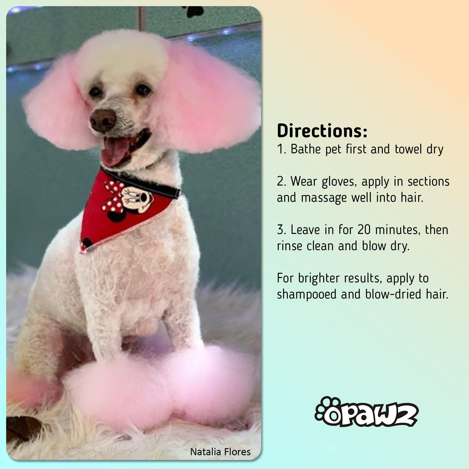 OPAWZ 20‑minute wait time highlights brighter color on light coats.