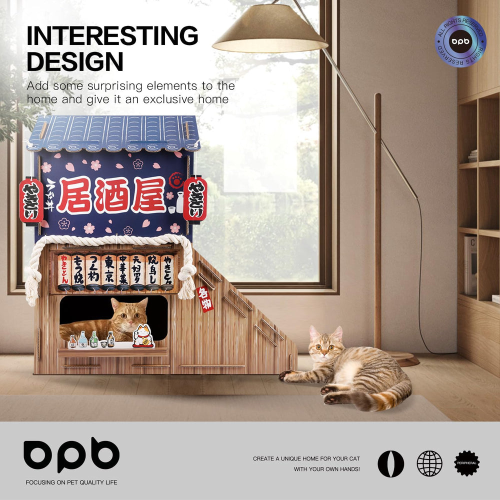 opbodqo cardboard cat house easy assembly with included tools