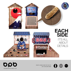 opbodqo cardboard cat house scratching board side enables paw sharpening